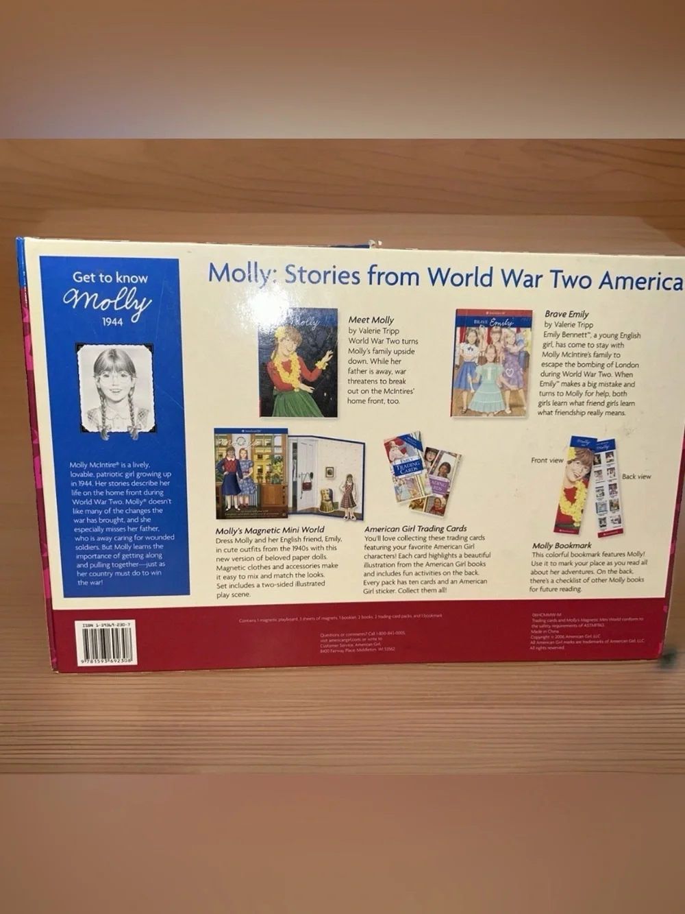 AMERICAN GIRL Molly and Emily Books and Magnetic Mini World Activity Set 2006
